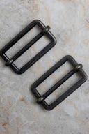 Slide buckles 30 mm - brass x 2