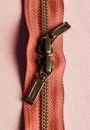 Brass Double Slider Zipper - 40 cm