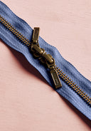 Brass Double Slider Zipper - 40 cm