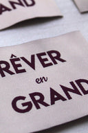 "Rêver en grand" - Aubergine - Woven labels