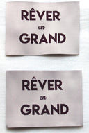 "Rêver en grand" - Aubergine - Woven labels