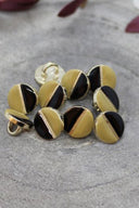 Boutons Wink Black - Mustard