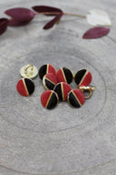 Wink Buttons Black - Terracotta