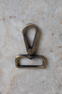 Metal snap hook buckle - 30 mm - Brass