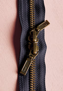 Brass Double Slider Zipper - 40 cm