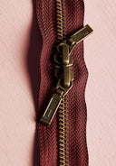 Brass Double Slider Zipper - 40 cm