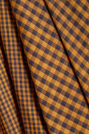 Gingham Night Ochre Fabric