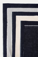 Tissu Denim Coton Lin Vintage Blue