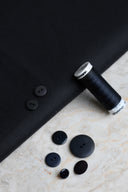 Water-Repellent Cotton Deep Charcoal Fabric