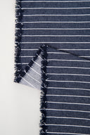 Tissu "Denim Wide Stripes Mid Blue"