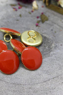 Boutons Gem - Poppy Tangerine