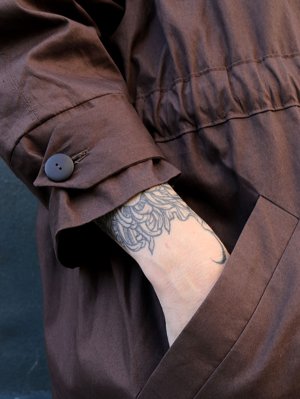 Tissu Coton déperlant Oat Chocolate Atelier Brunette