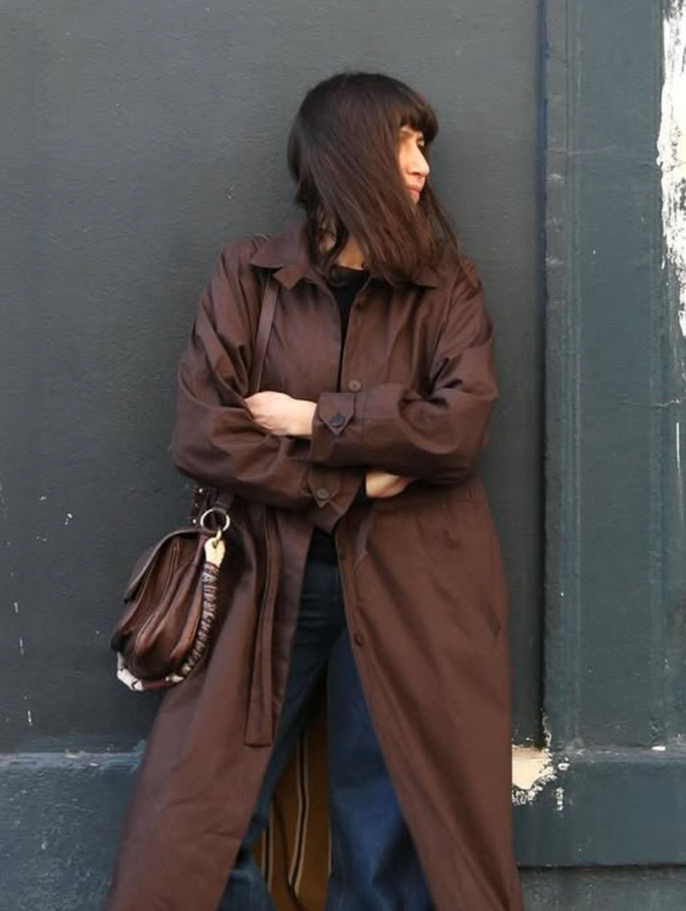 Patron LE Trench en Coton déperlant Oat Chocolate Atelier Brunette