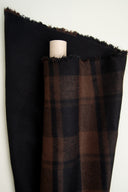 Tissu "Lainage Tartan Oat and Black"
