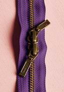 Zip Double Curseur Laiton - 40 cm
