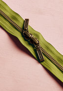 Zip Double Curseur Laiton - 40 cm