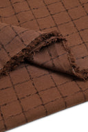 Check Havana Brown Fabric