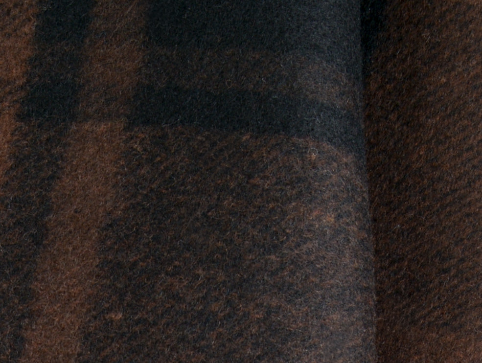 Tissu Lainage Tartan Oat & Black