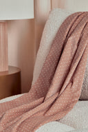 Polka Dot Fine Wale Corduroy Maple Fabric Remnants