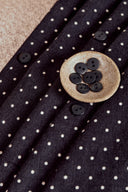 Polka Dot Fine Wale Corduroy Night Fabric Remnants