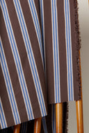 Tissu Weave Line Oat Chocolate