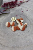 Boutons Wink Off-White - Chestnut
