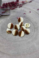 Boutons Wink Off-White - Rust / Crispy Brownie