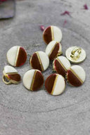 Boutons Wink Off-White - Rust / Crispy Brownie