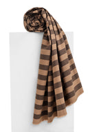 Tissu Stripes Oat Chocolate