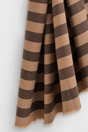 Tissu Stripes Oat Chocolate