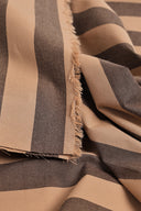 Tissu Stripes Oat Chocolate