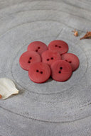 Close-up of the same buttons on the edge of a marbled beige stone.