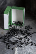 Fine black safety pins - Atelier Brunette - 2