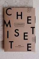 Patron Chemisette Pochette – étui kraft imprimé LA CHEMISETTE, couverture packaging – Atelier Brunette