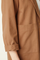 Blazer pattern – close-up patch pocket, blazer camel, tailored collar, oversized cut – Atelier Brunette