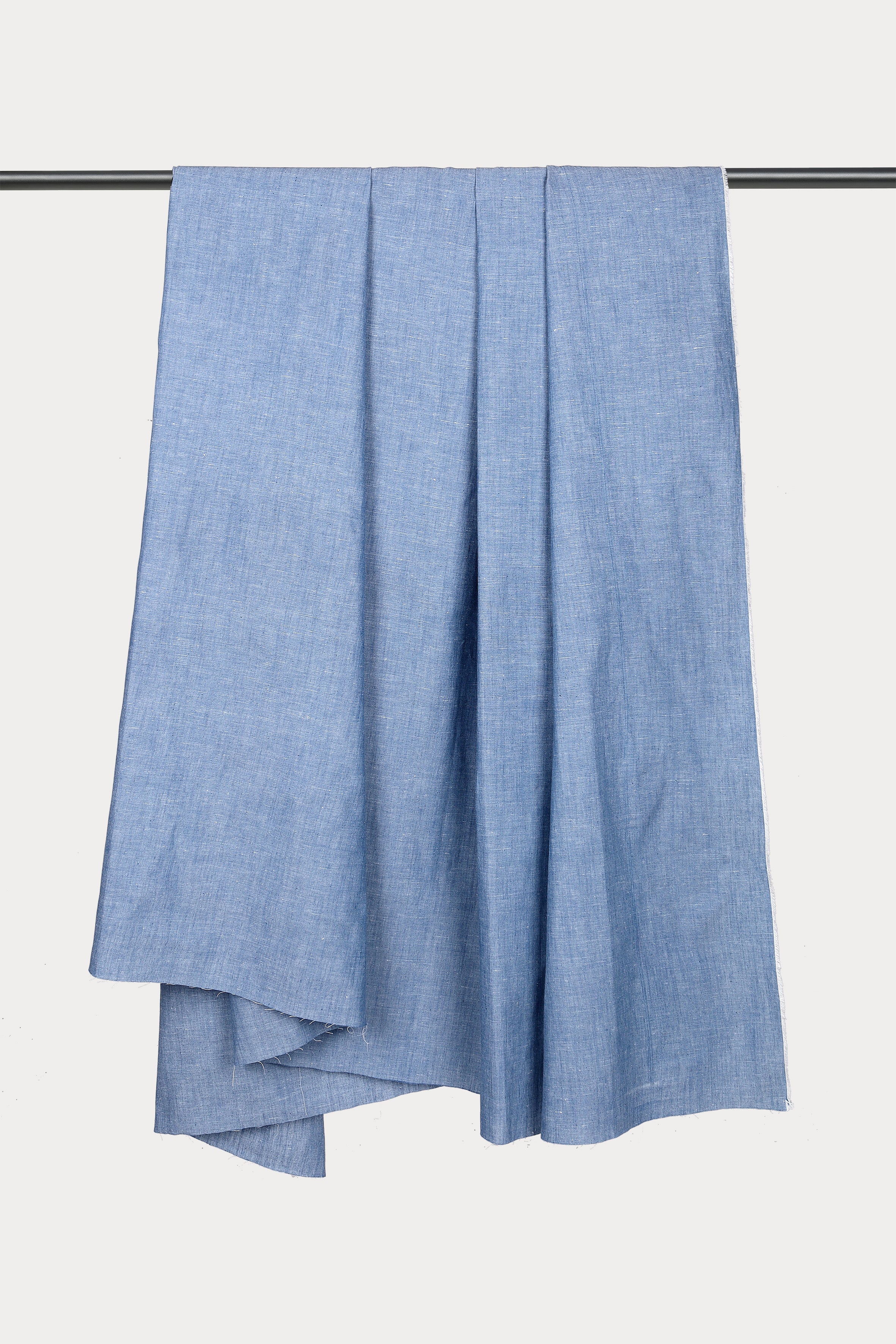Tissu Chambray Coton Lin Light Blue au mètre - Atelier Brunette - 5
