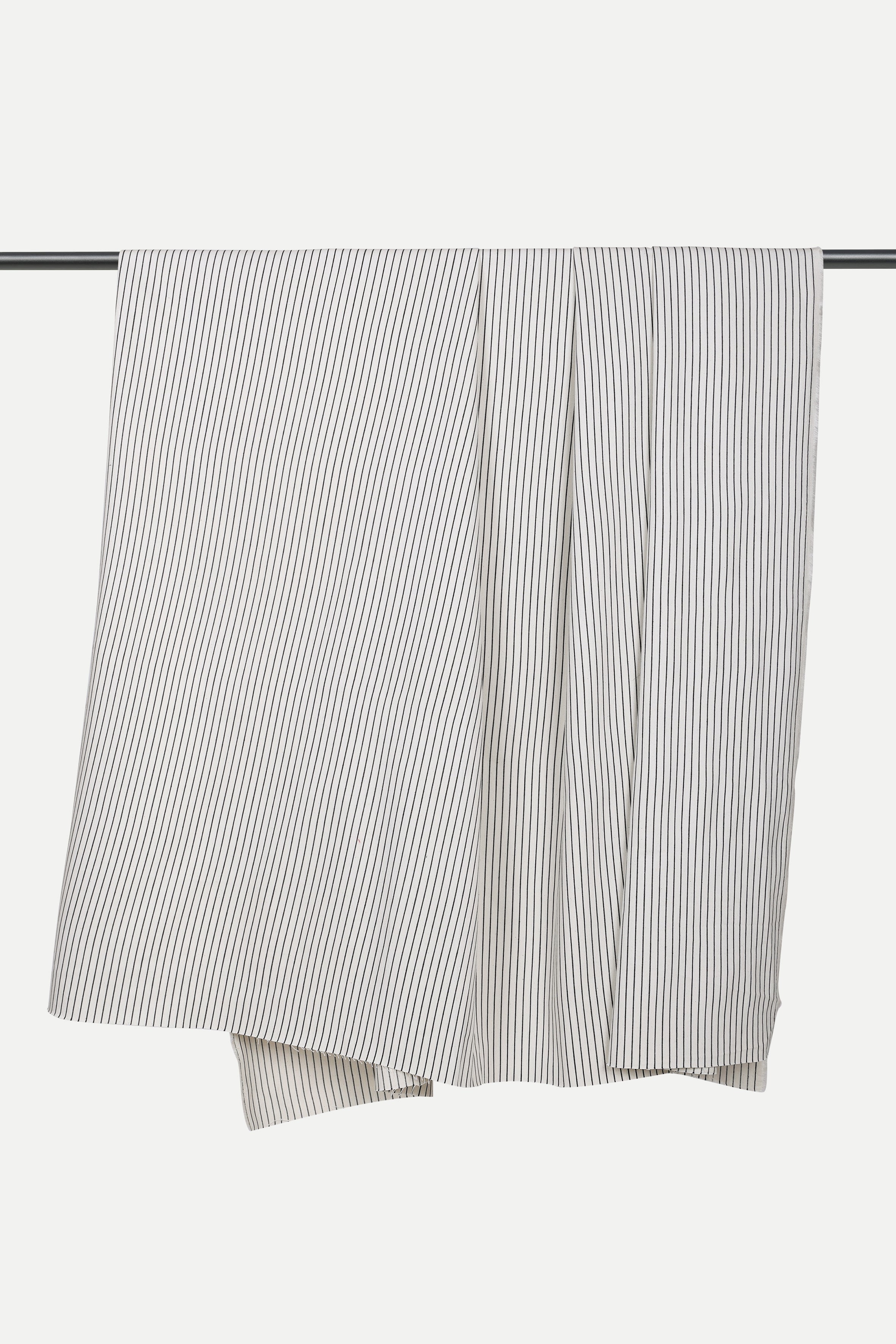 Denim Stripes Off White Fabric 