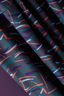 Tissu Fuji viscose imprimé bleu nuit marine au mètre – léger et fluide – Atelier Brunette