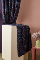 Tissu Fuji viscose imprimé bleu nuit marine au mètre – léger et fluide – Atelier Brunette