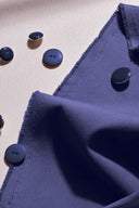 Fabric gabardine lightweight cotton cobalt blue vivid sold by the metre – fluid and summery – Atelier Brunette