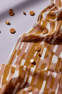 Fabric Imany printed caramel hazelnut sold by the metre – fluid and original – Atelier Brunette
