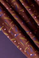 Tissu Java imprimé rouille au mètre – exotique et fluide – Atelier Brunette