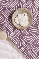 Fabric matelassé Hopscotch lavender purple sold by the metre – quilted texture – Atelier Brunette