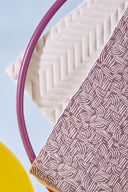 Fabric matelassé Hopscotch lavender purple sold by the metre – quilted texture – Atelier Brunette