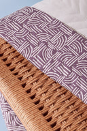 Fabric matelassé Hopscotch lavender purple sold by the metre – quilted texture – Atelier Brunette