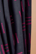 Tissu Native viscose imprimé bleu nuit marine au mètre – motif géométrique – Atelier Brunette