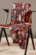 Fabric Peony viscose floral print rust sold by the metre – romantic and fluid – Atelier Brunette