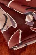 Fabric Peony viscose floral print rust sold by the metre – romantic and fluid – Atelier Brunette