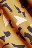 Fabric Shadow viscose printed ochre golden sold by the metre – Atelier Brunette