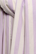 Tissu Stripes coton bambou rayé violet doux au mètre – Atelier Brunette